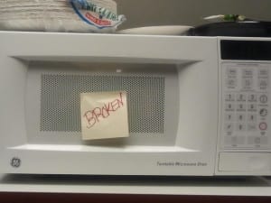 In other IDW news, our microwave is broken.