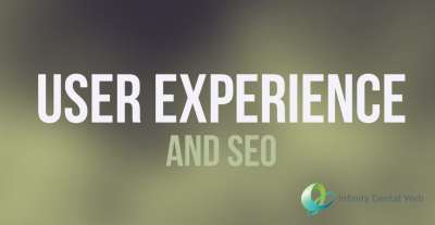 text on an image saying user experience and SEO