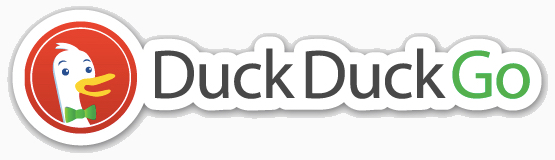 DuckDuckGo logo, with a duck's head and the words