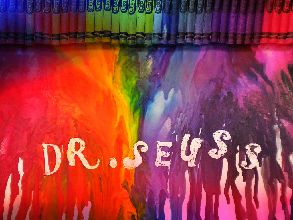 Dr. Suess crayon art