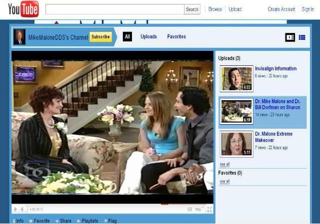 Newest feature – customized YouTube Channels for dentists