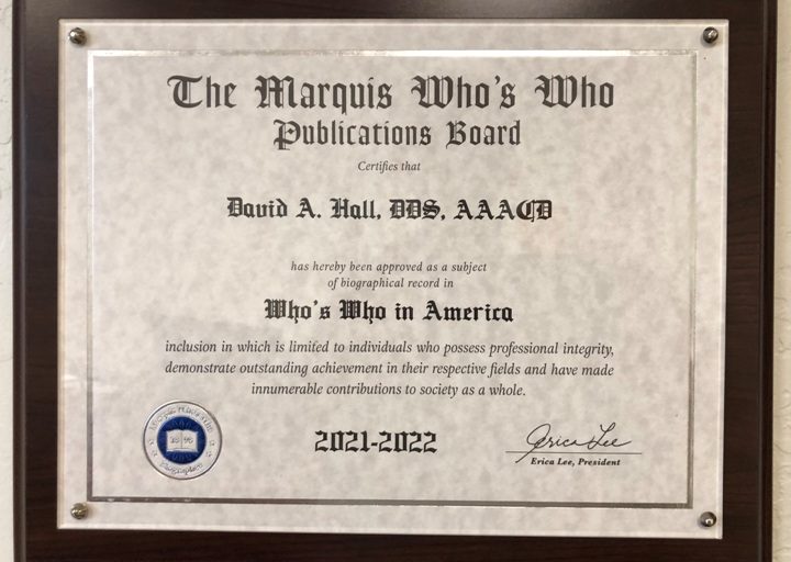 David Hall listed in Who’s Who in America