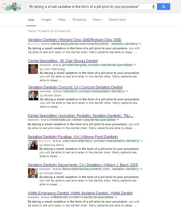Stock content is poison for SEO