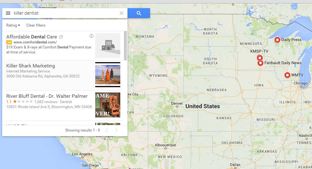 killer dentist google