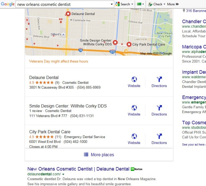 Google search results highlight reviews