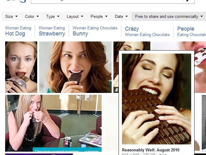 A problem with Bing image search by license