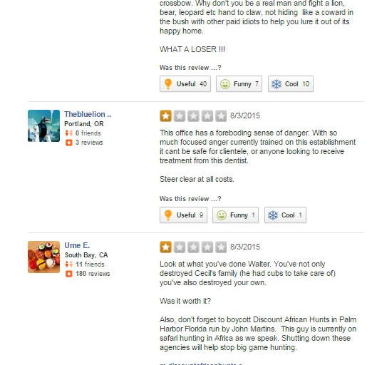 Lions, and dentists, and reviews! Oh my!